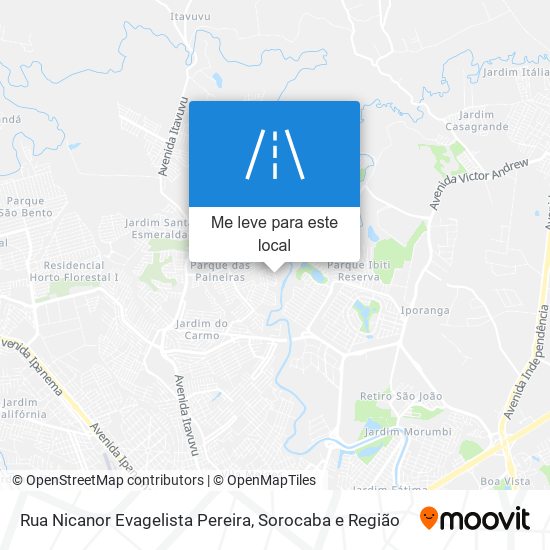 Rua Nicanor Evagelista Pereira mapa