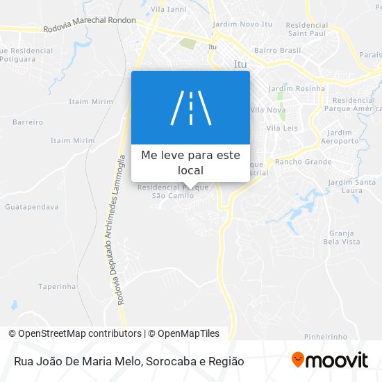 Rua João De Maria Melo mapa