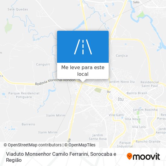 Viaduto Monsenhor Camilo Ferrarini mapa