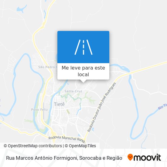 Rua Marcos Antônio Formigoni mapa