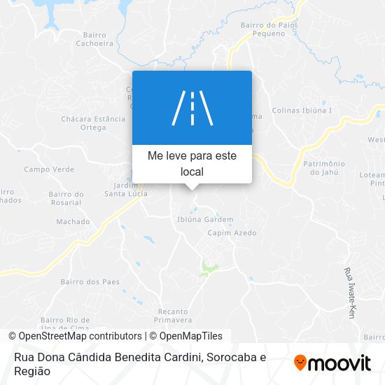Rua Dona Cândida Benedita Cardini mapa