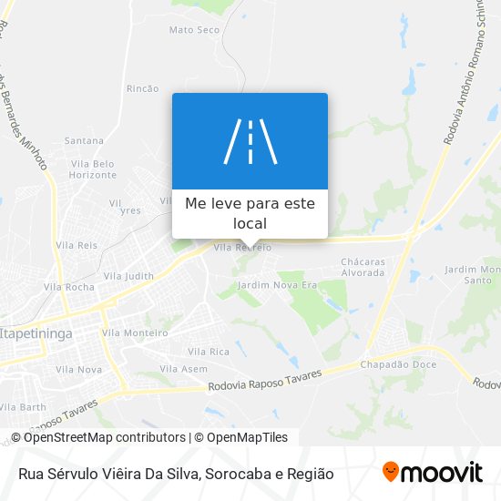 Rua Sérvulo Viêira Da Silva mapa