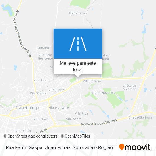 Rua Farm. Gaspar João Ferraz mapa