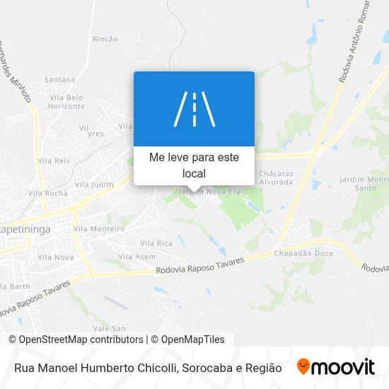 Rua Manoel Humberto Chicolli mapa