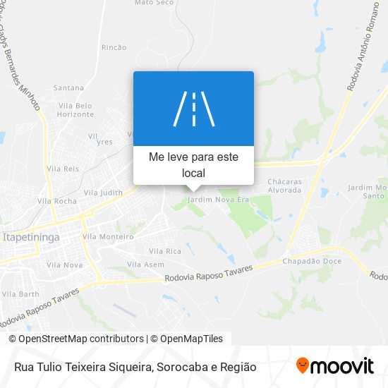 Rua Tulio Teixeira Siqueira mapa