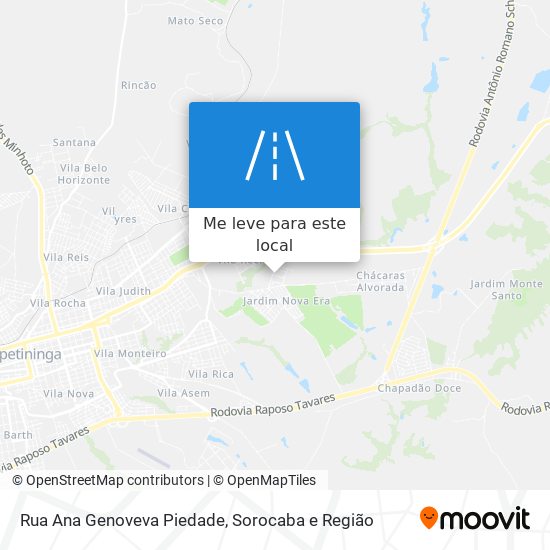 Rua Ana Genoveva Piedade mapa