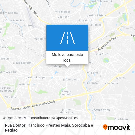 Rua Doutor Francisco Prestes Maia mapa