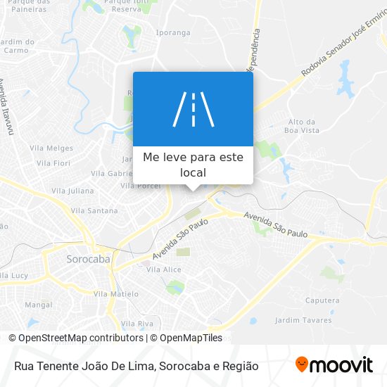 Rua Tenente João De Lima mapa