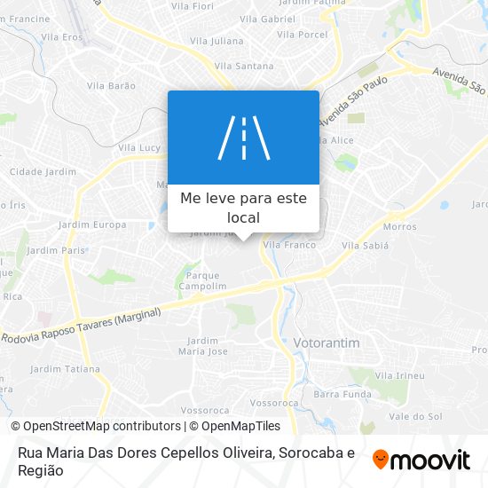 Rua Maria Das Dores Cepellos Oliveira mapa