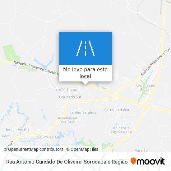 Rua Antônio Cãndido De Oliveira mapa