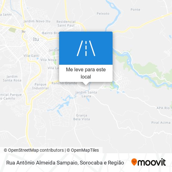 Rua Antônio Almeida Sampaio mapa