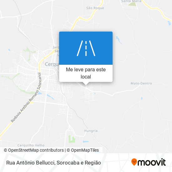 Rua Antônio Bellucci mapa