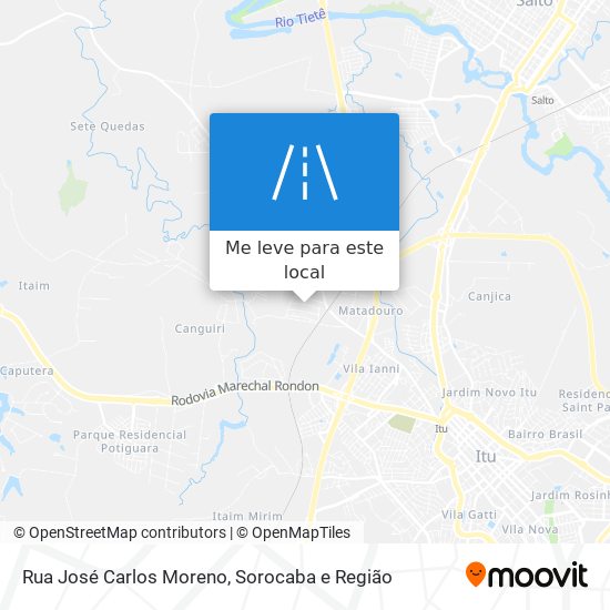 Rua José Carlos Moreno mapa