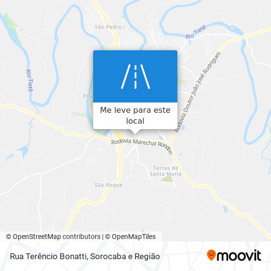 Rua Terêncio Bonatti mapa