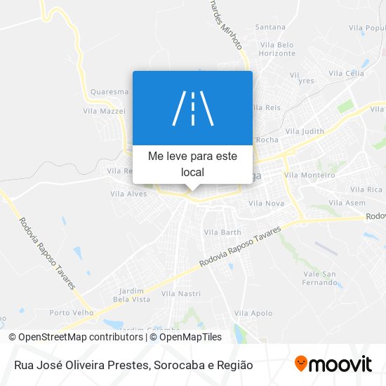 Rua José Oliveira Prestes mapa