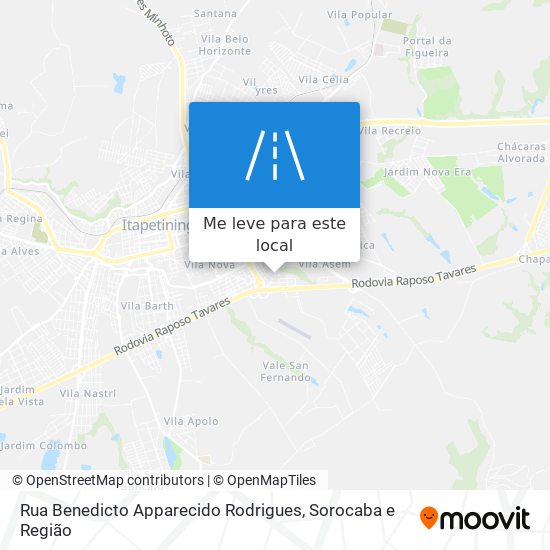 Rua Benedicto Apparecido Rodrigues mapa