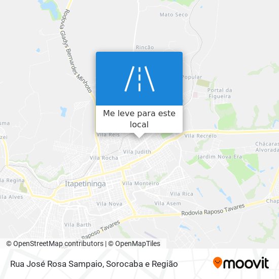 Rua José Rosa Sampaio mapa