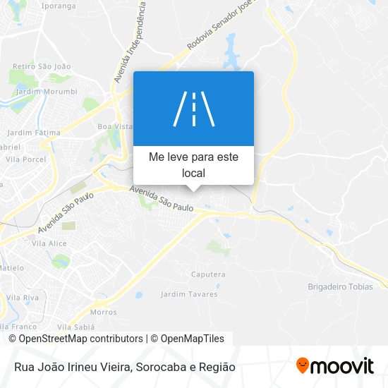 Rua João Irineu Vieira mapa