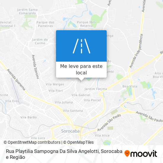 Rua Playtilia Sampogna Da Silva Angelotti mapa