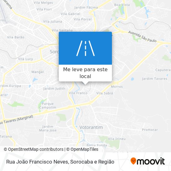 Rua João Francisco Neves mapa