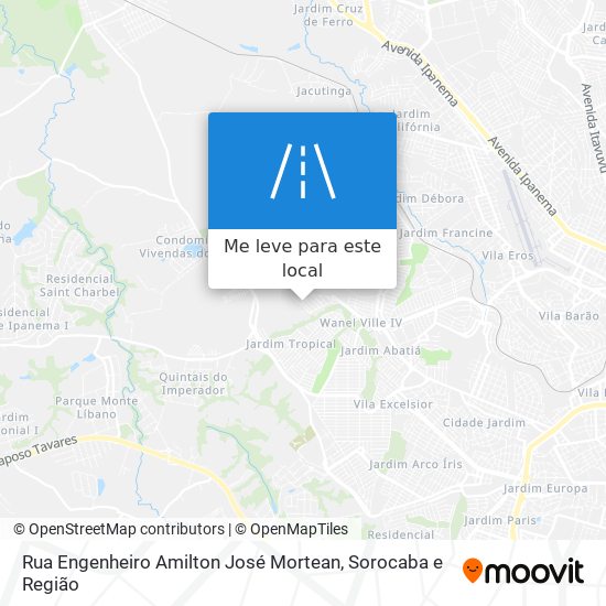 Rua Engenheiro Amilton José Mortean mapa