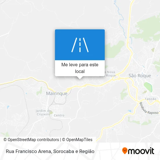 Rua Francisco Arena mapa