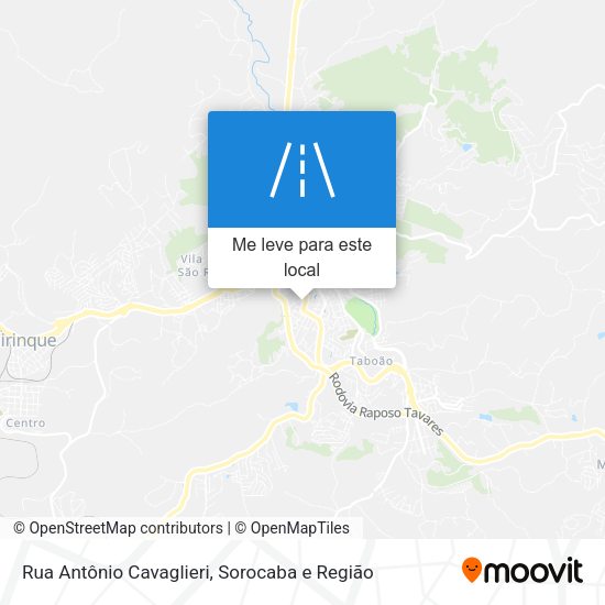Rua Antônio Cavaglieri mapa