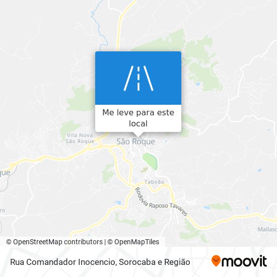 Rua Comandador Inocencio mapa