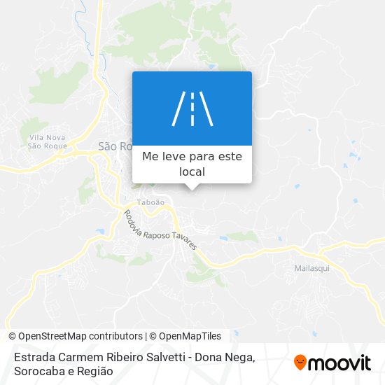 Estrada Carmem Ribeiro Salvetti - Dona Nega mapa