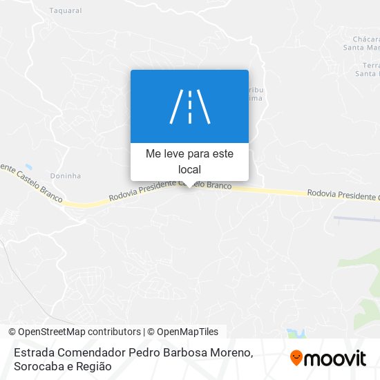 Estrada Comendador Pedro Barbosa Moreno mapa