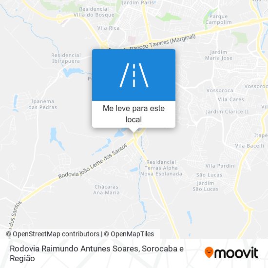 Rodovia Raimundo Antunes Soares mapa