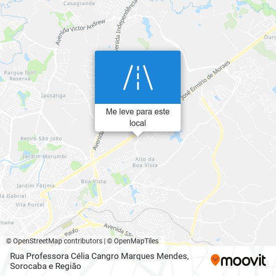 Rua Professora Célia Cangro Marques Mendes mapa