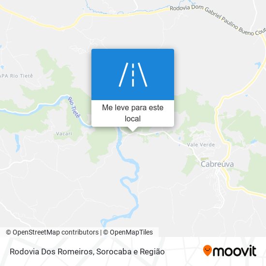 Rodovia Dos Romeiros mapa