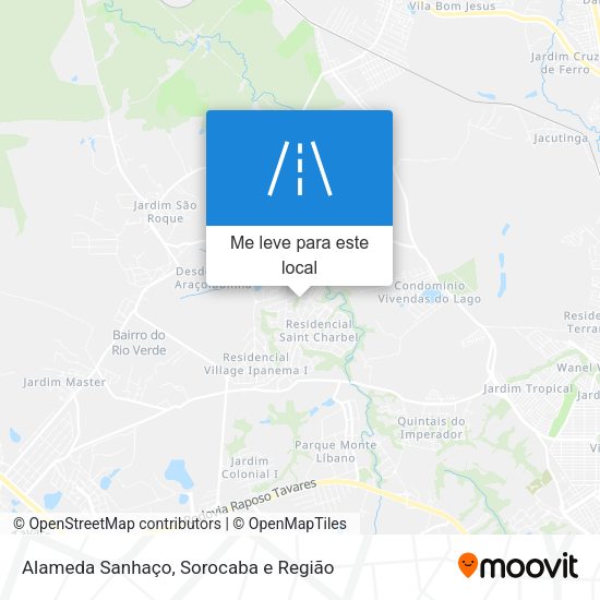 Alameda Sanhaço mapa