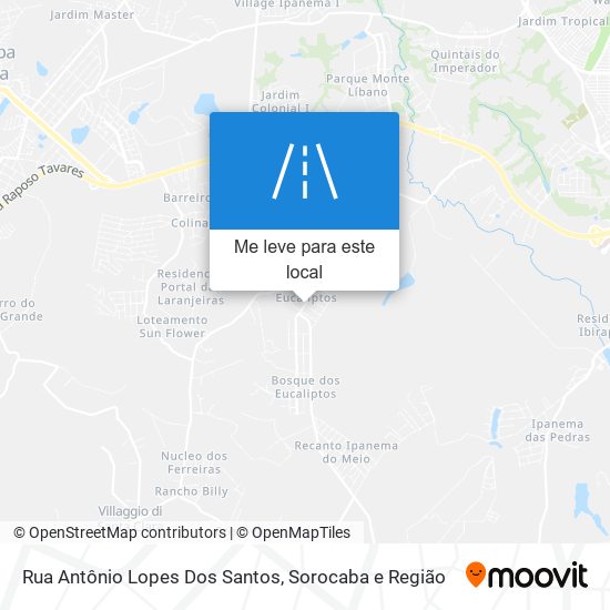 Rua Antônio Lopes Dos Santos mapa