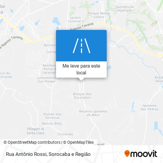 Rua Antônio Rossi mapa