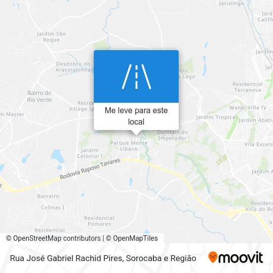 Rua José Gabriel Rachid Pires mapa