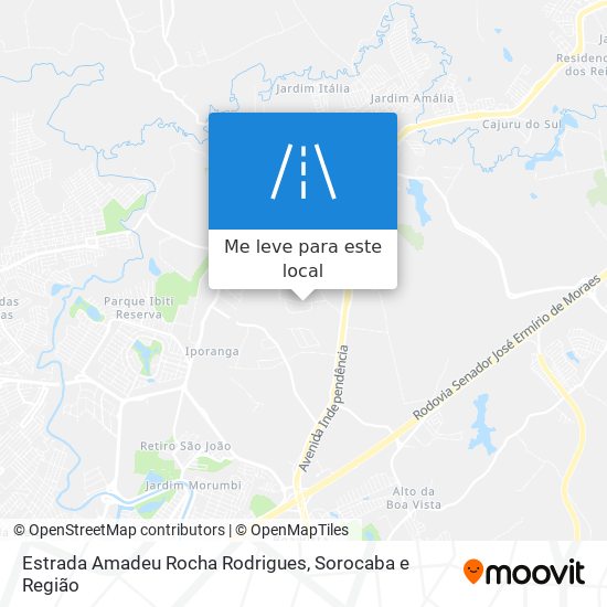 Estrada Amadeu Rocha Rodrigues mapa