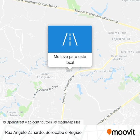 Rua Angelo Zanardo mapa