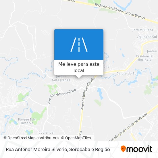 Rua Antenor Moreira Silvério mapa