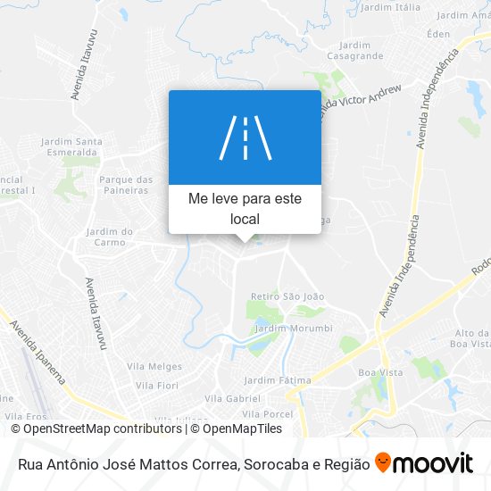 Rua Antônio José Mattos Correa mapa