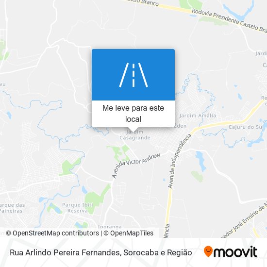 Rua Arlindo Pereira Fernandes mapa