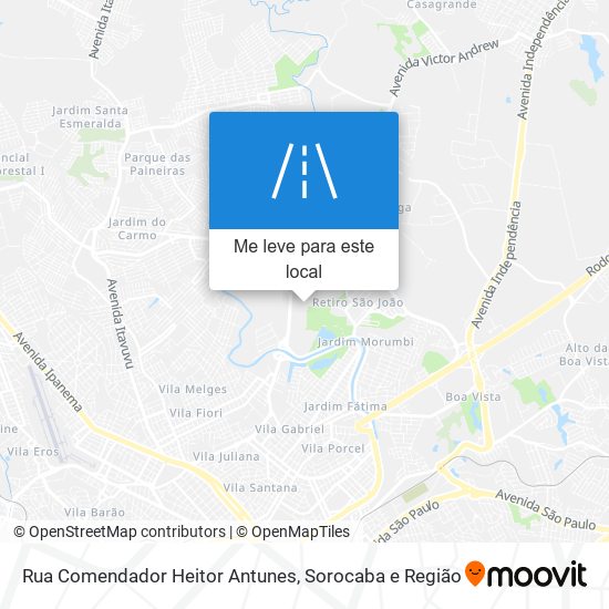 Rua Comendador Heitor Antunes mapa