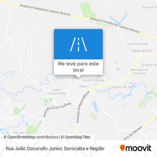 Rua João Cocorullo Junior mapa