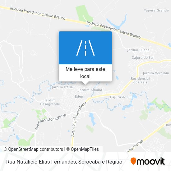 Rua Natalicio Elias Fernandes mapa