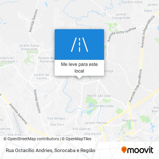 Rua Octacílio Andries mapa