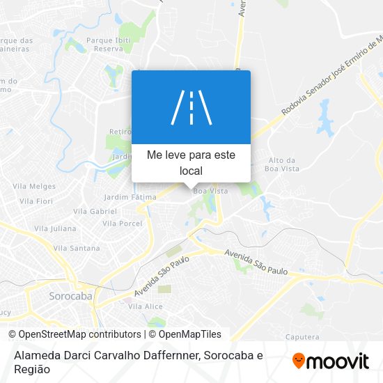 Alameda Darci Carvalho Daffernner mapa