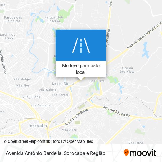 Avenida Antônio Bardella mapa