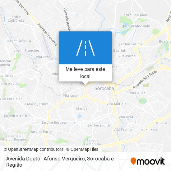 Avenida Doutor Afonso Vergueiro mapa