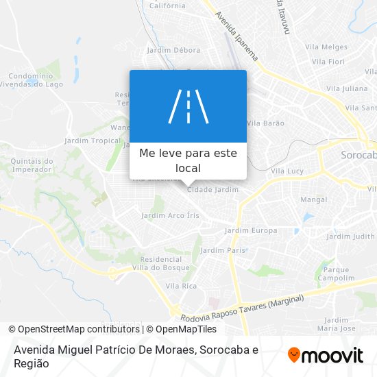 Avenida Miguel Patrício De Moraes mapa